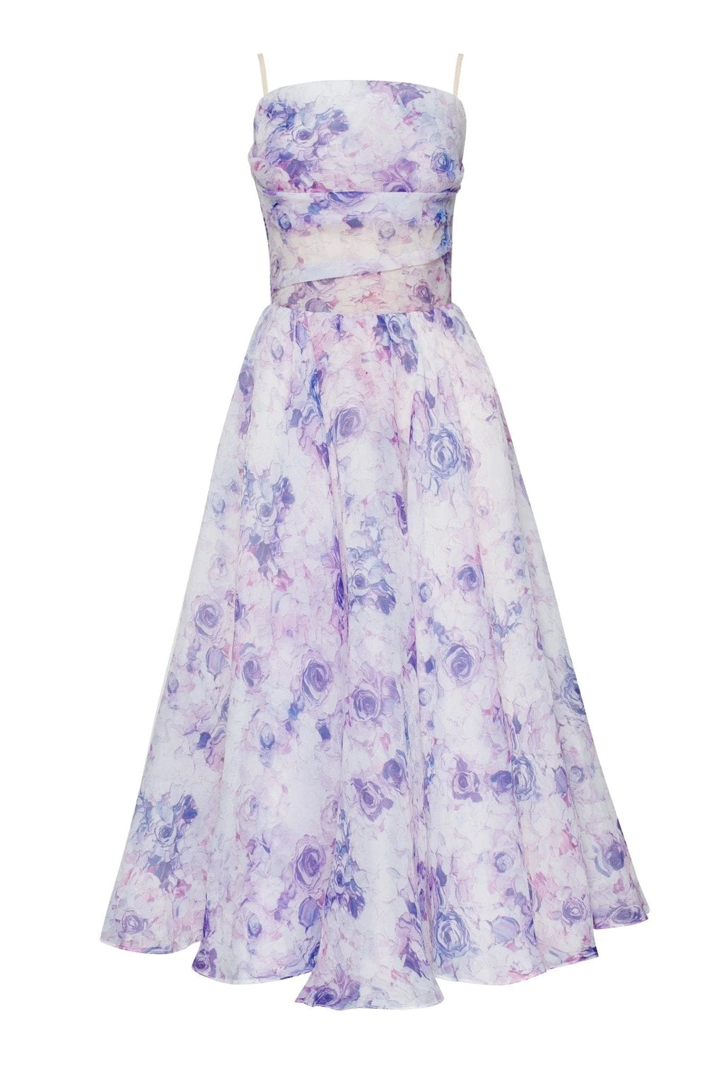 Blue Peony Tender spaghetti strap midi dress