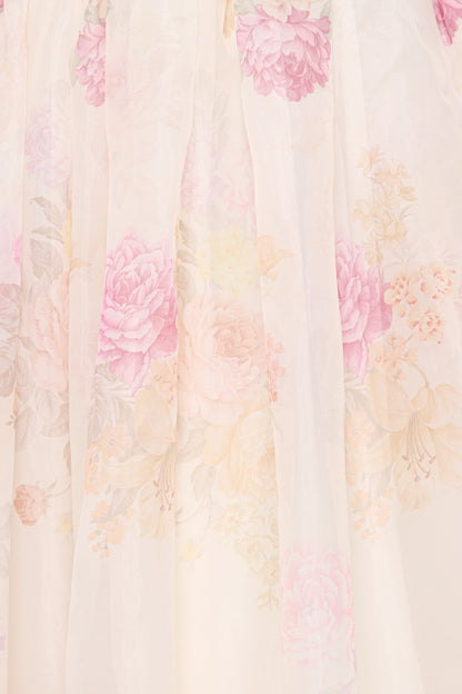 Floret Midi Dress Yellow Floral