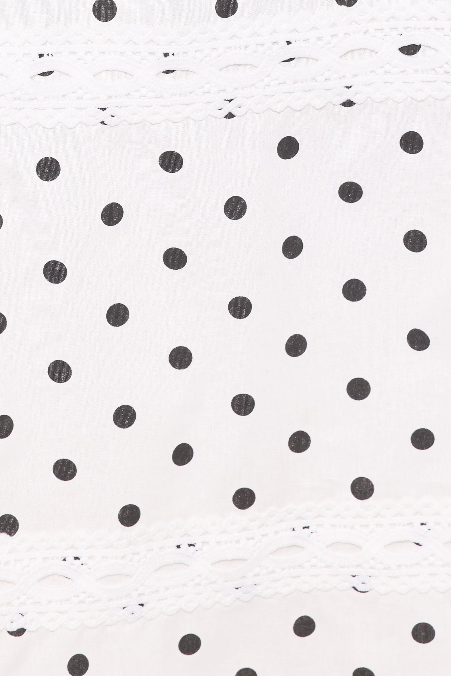 Lucia Tiered Midi Skirt White Polka Dot