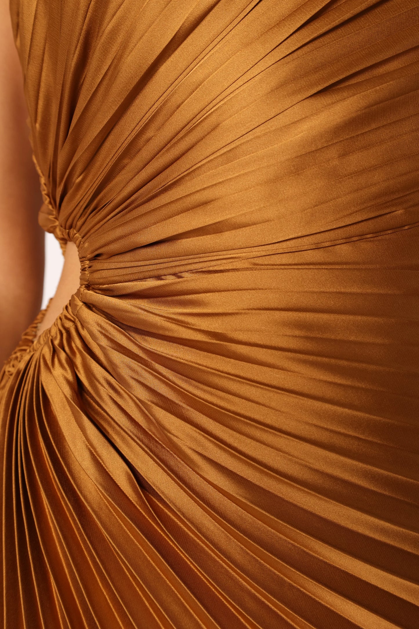 Kleo One Shoulder Maxi Dress Golden Ochre