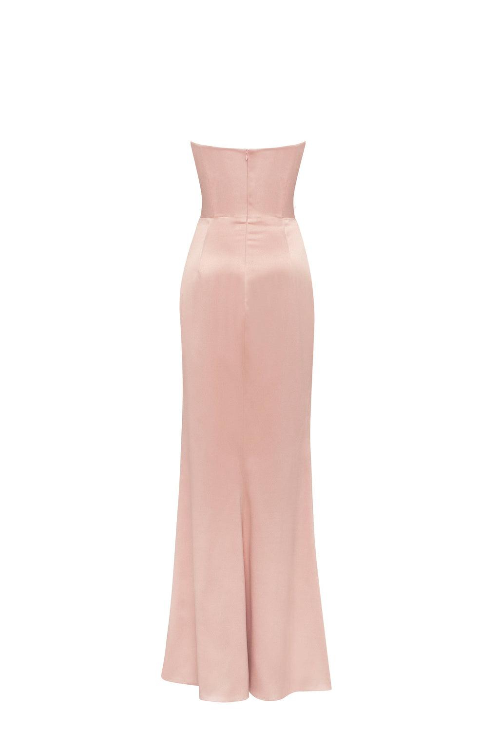 Fancy satin misty rose maxi dress Garden of Eden