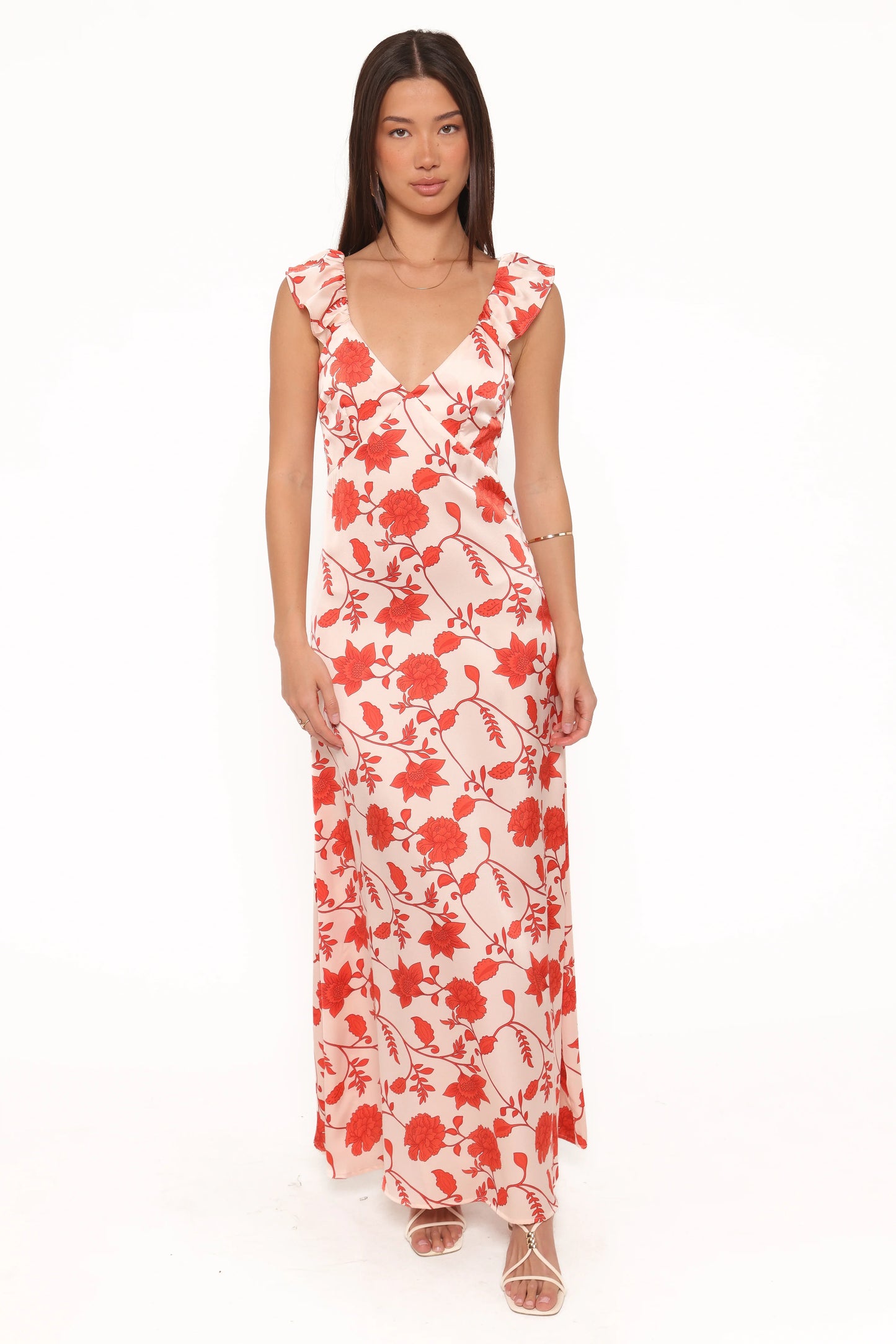 Enala Maxi Dress Red Floral
