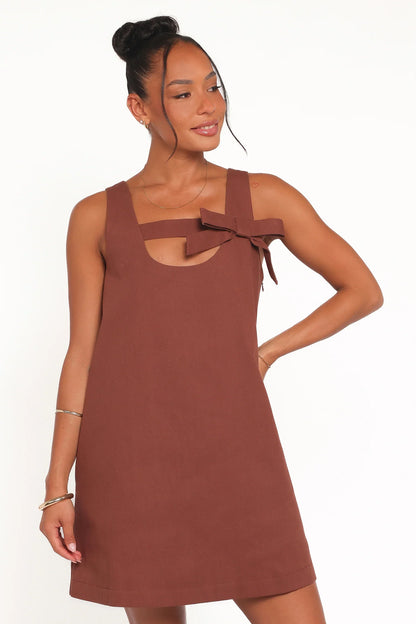 Elyria Mini Dress Brown