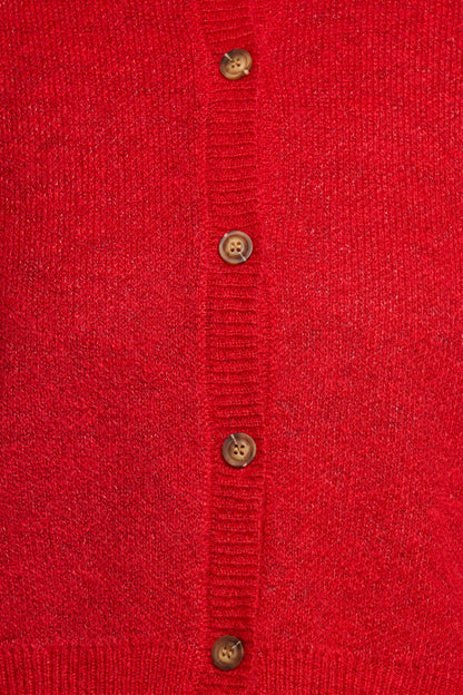 Naya Collar Cardigan Red