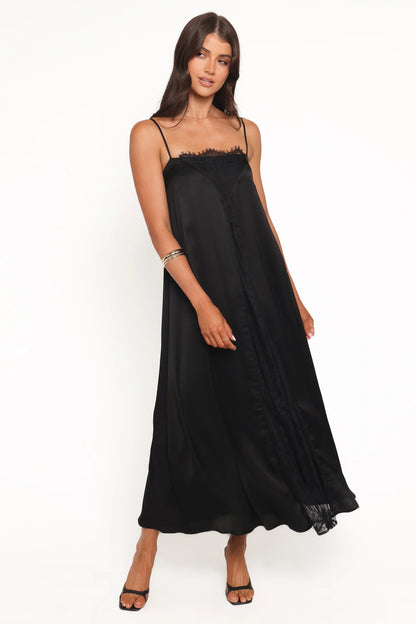 Halsey Midi Dress Black