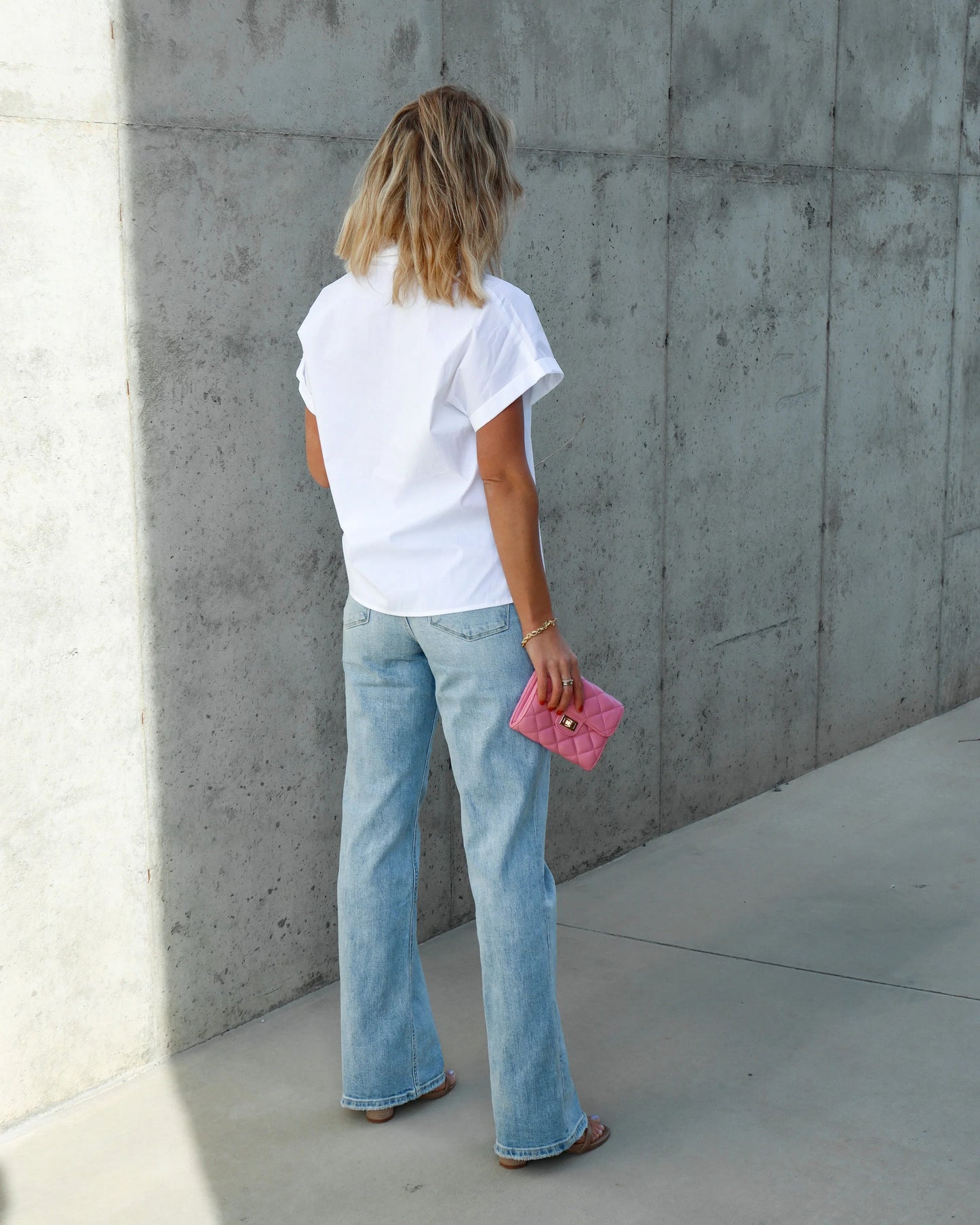 Patty Cotton Blend Button Down Top