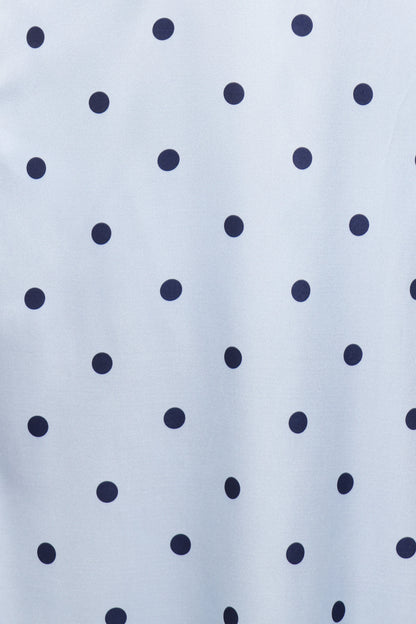 Manaris Off Shoulder Maxi Dress Blue Polka Dot