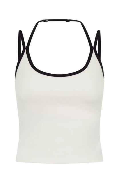 Power Boost Active Tank Cream Black