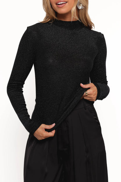 Lovie Turtleneck Top Black