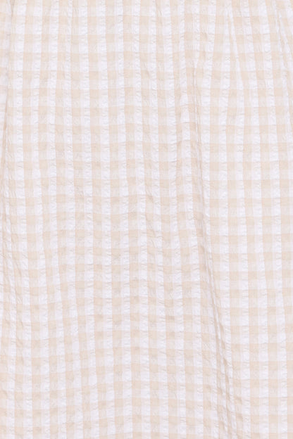 Cadhla Mini Dress Beige Gingham