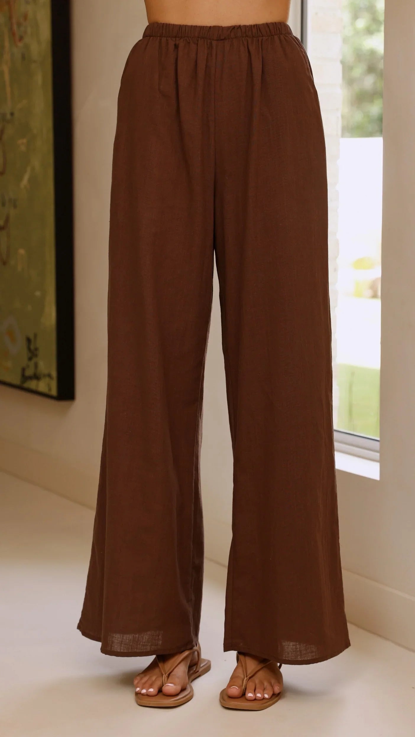 Kailani Strapless Top and Pants Set Chocolate