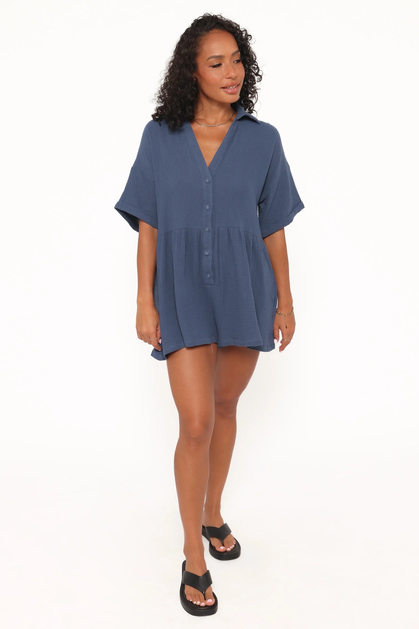 Winny Romper Denim Blue