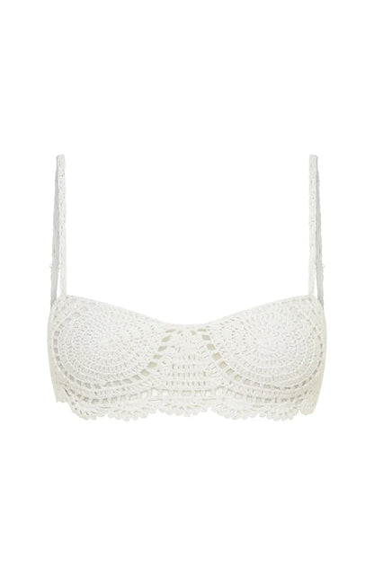 Waves Of You Crochet Top White