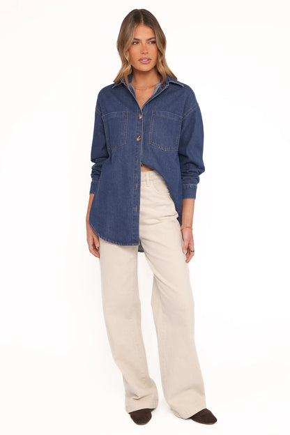 Anicia Denim Shirt Dark