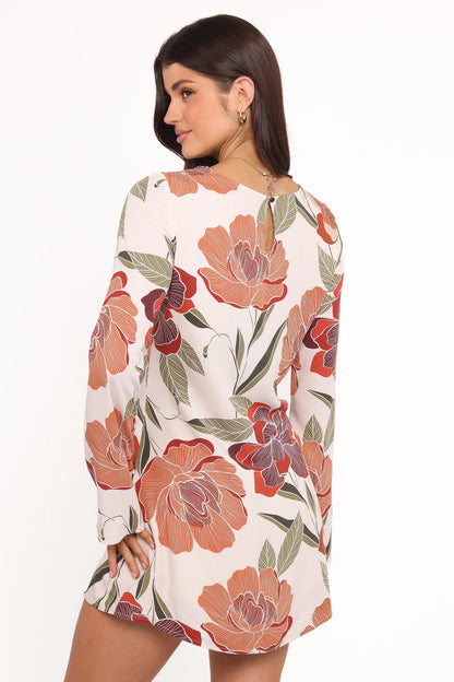 Elanira Mini Dress Fall Floral