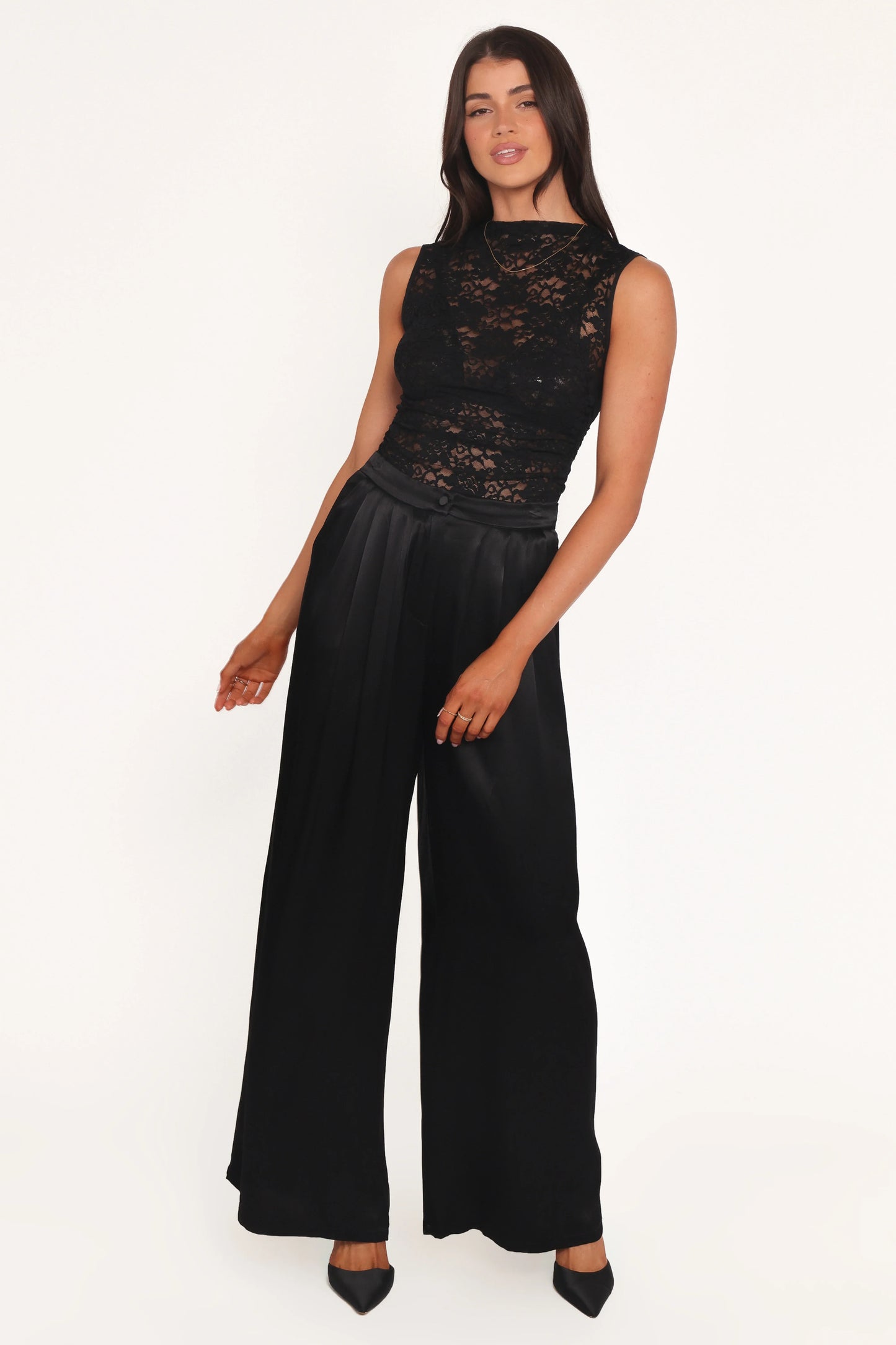 Nissa Lace Top Black