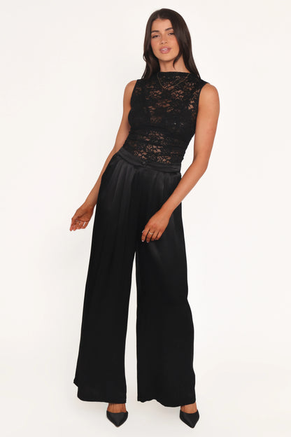 Nissa Lace Top Black