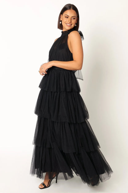 Frances Halterneck Maxi Dress Black