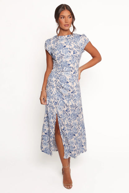 Lisbeth Midi Dress Blue Floral