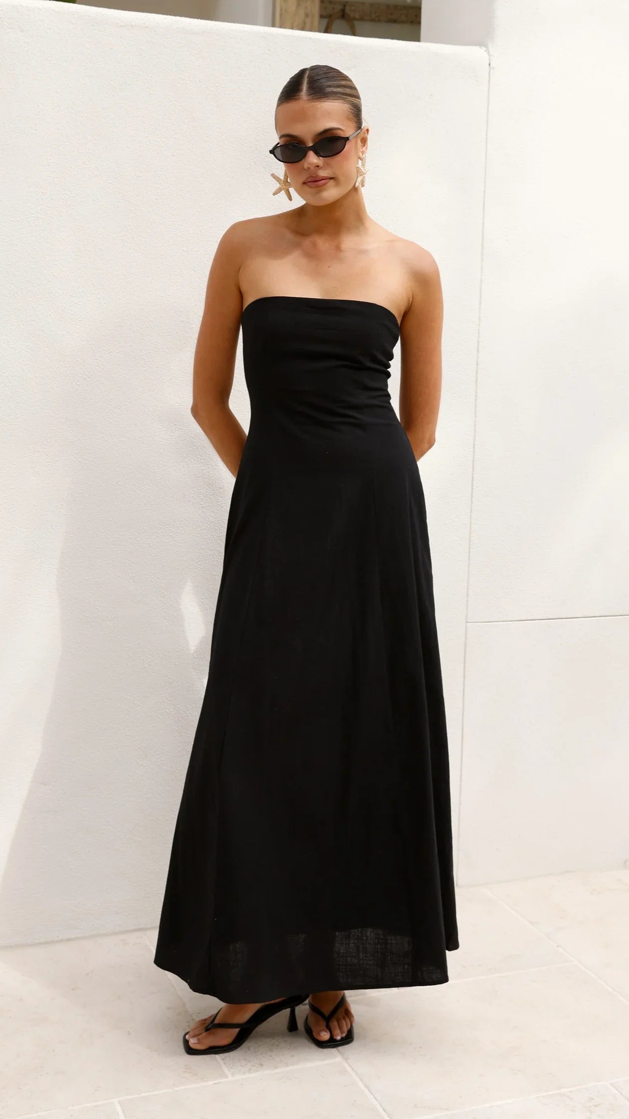 Astrid Strapless Maxi Dress Black