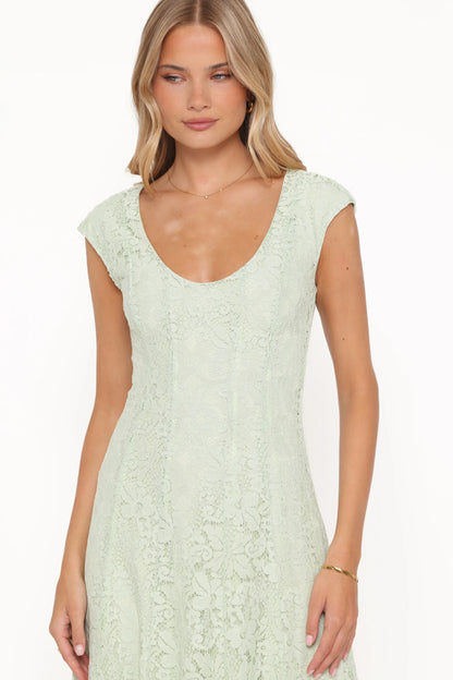 Mapleton Maxi Dress Sage Green Lace