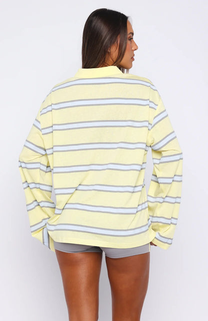 Verano Sixteen Carmen Long Sleeve Oversized Jersey Lemon