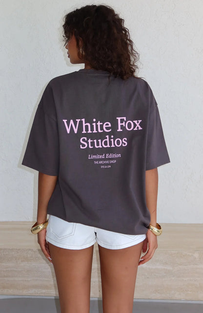 Midnight Chill Oversized Tee Charcoal