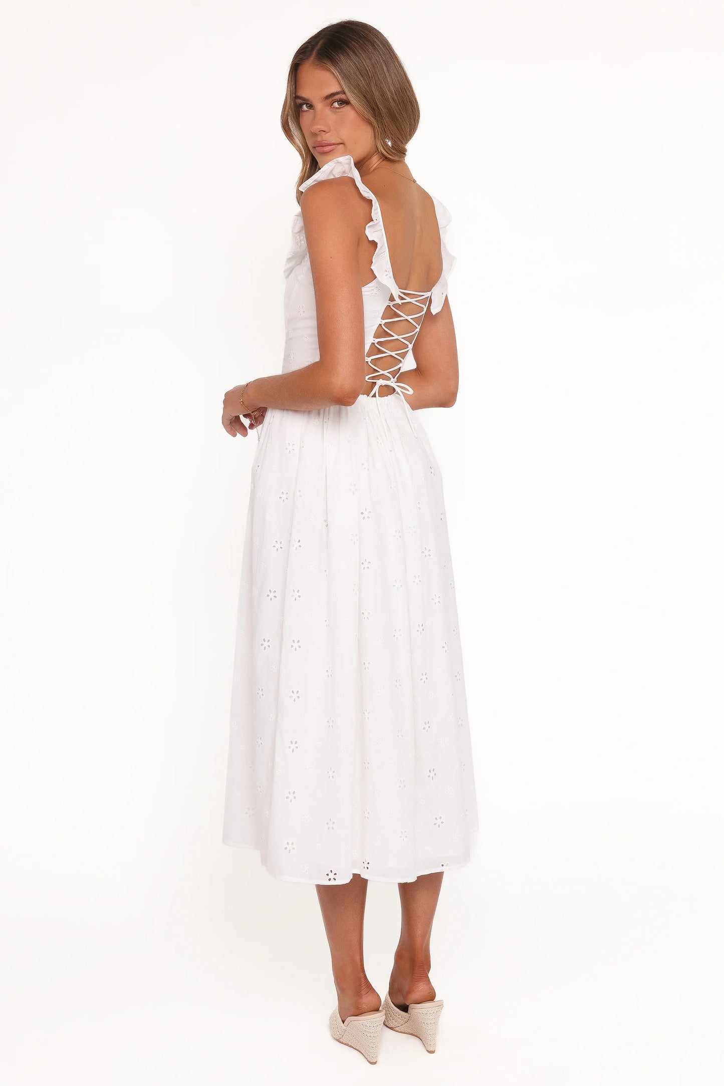Ruella Midi Dress White
