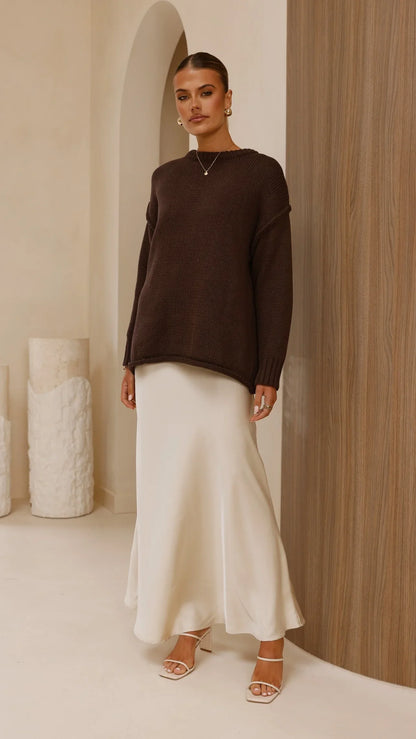 Delvine Knit Jumper Chocolate