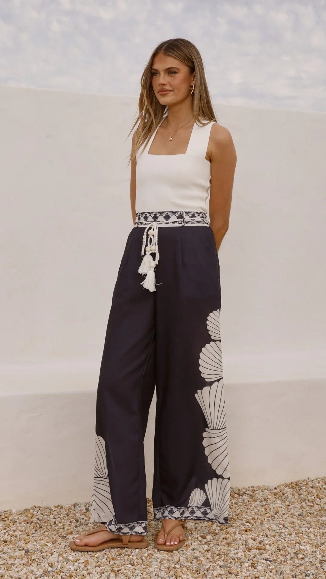 Tessa Wide Leg Pants Black