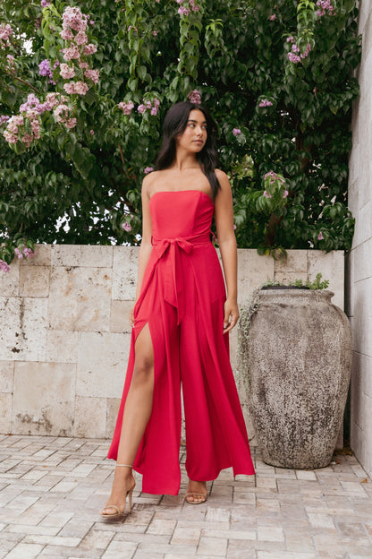 Chanellie Jumpsuit Red
