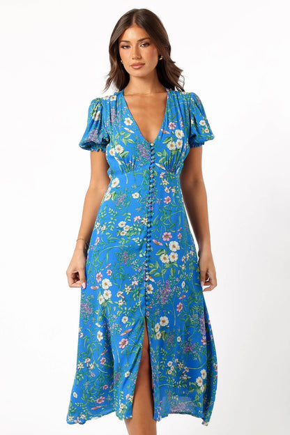 Brax Floral Dress Blue Ivy