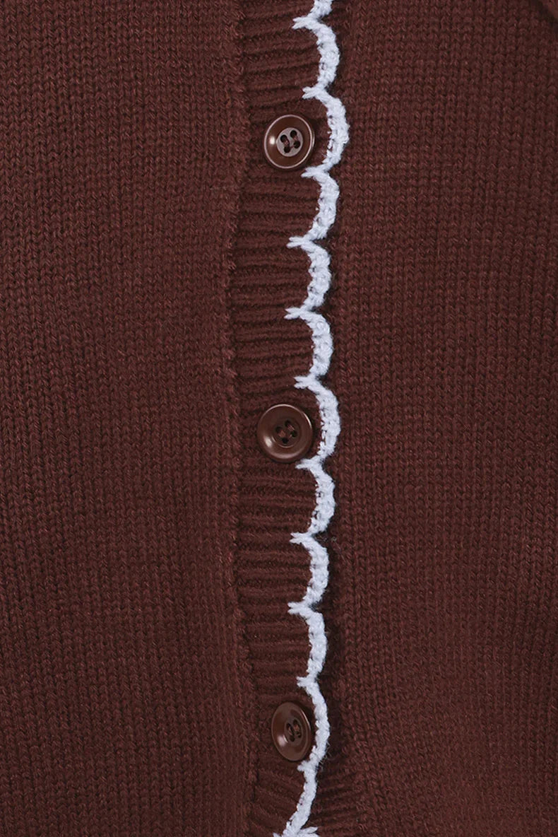Ruby Knit Cardigan Brown