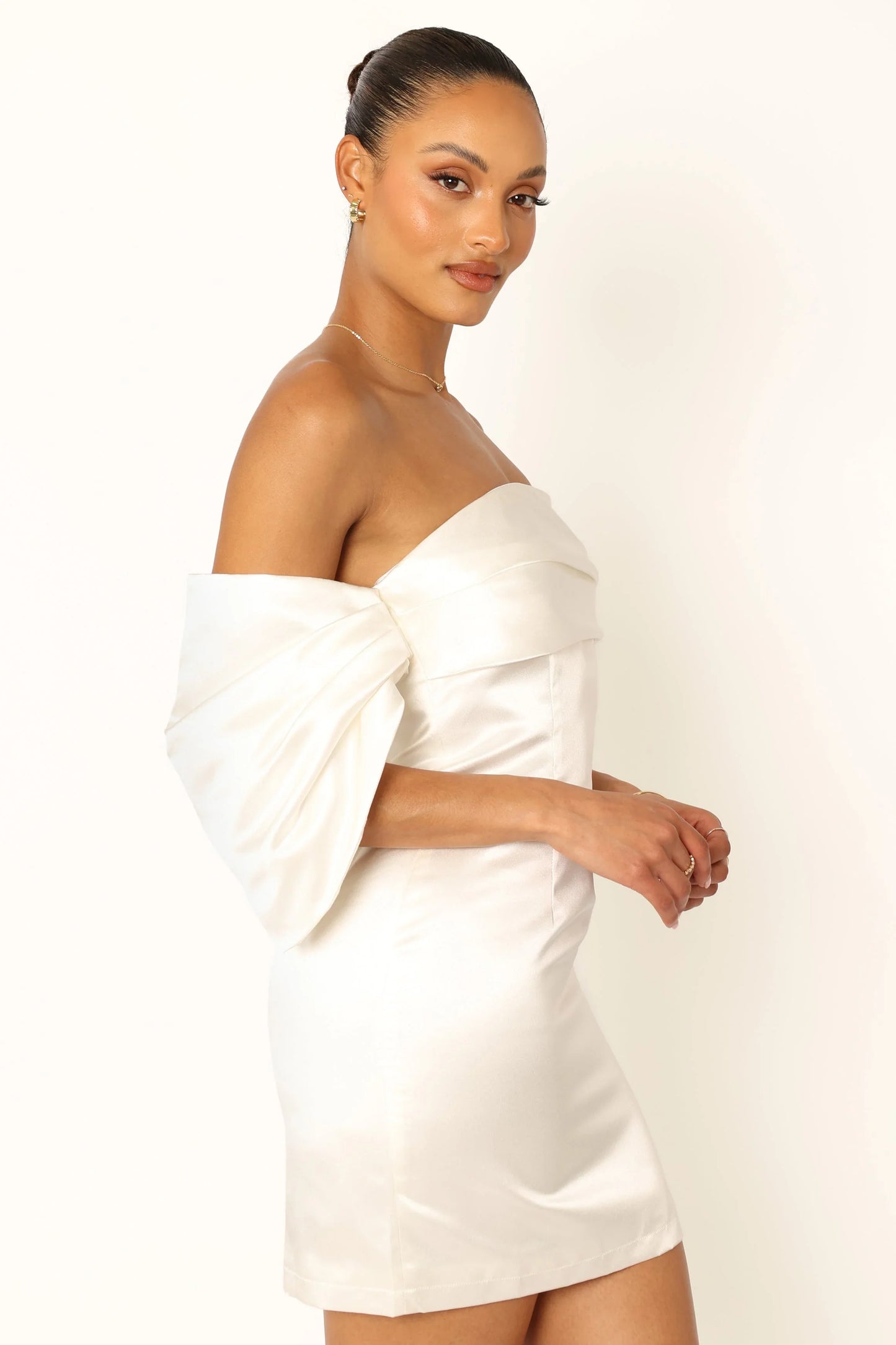 Nisha Strapless Mini Dress White