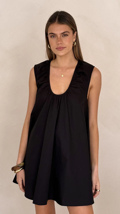 Vanessa Oversized Mini Dress Black