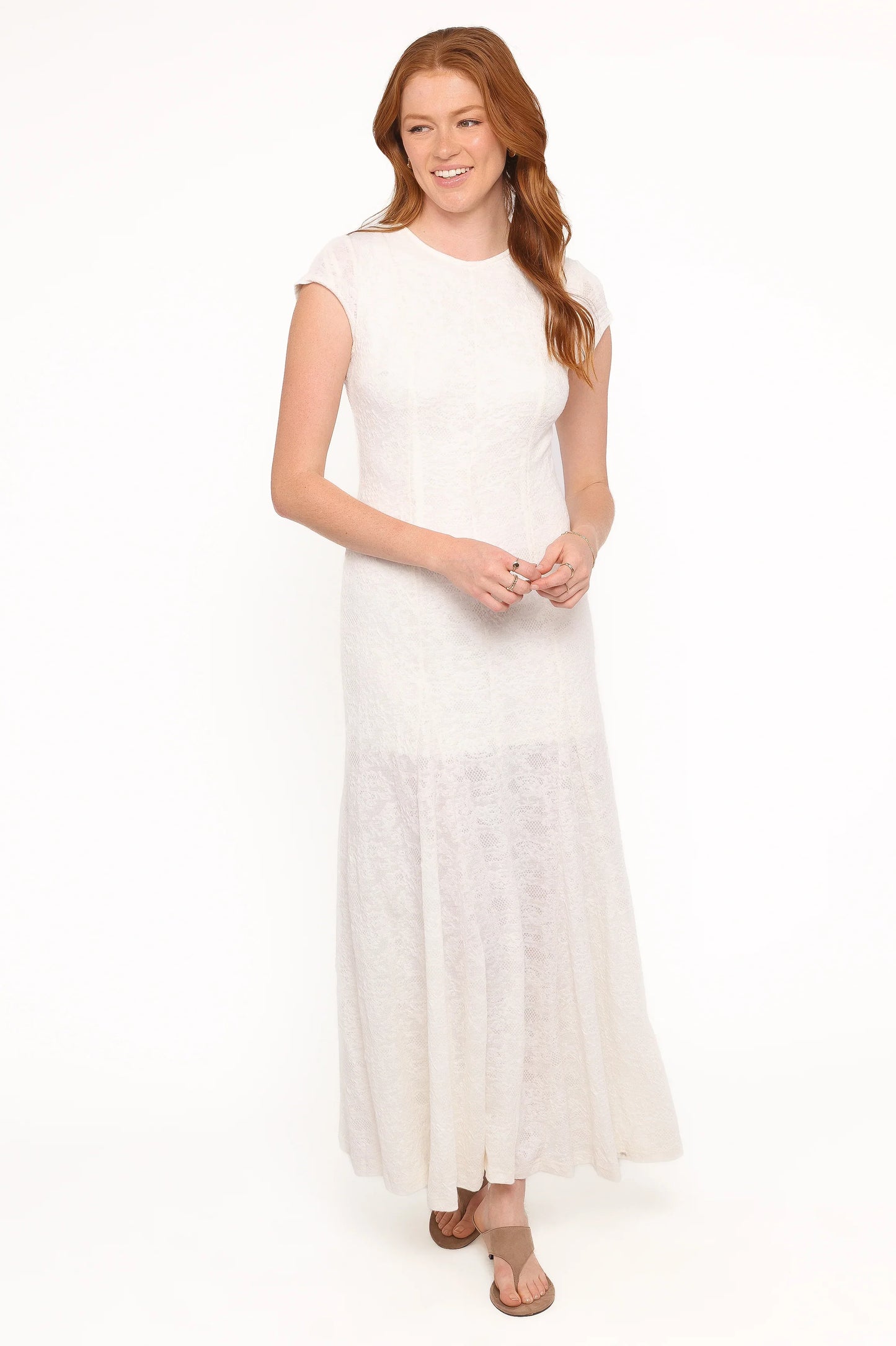 Constance Lace Maxi Dress White
