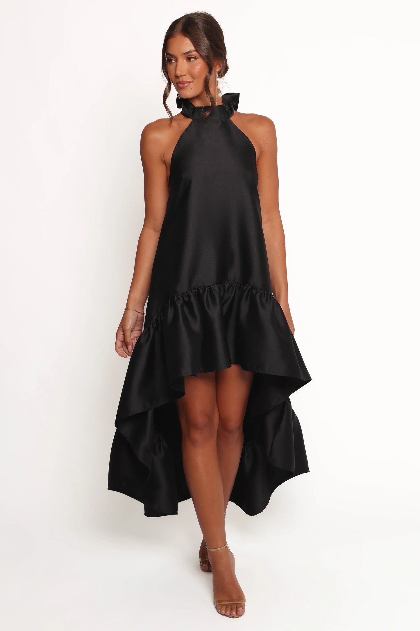 Soren Halterneck Midi Dress Black