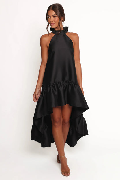 Soren Halterneck Midi Dress Black