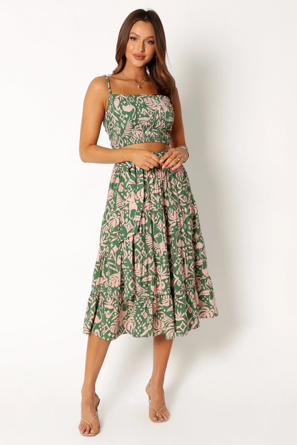 Lani Midi Skirt Green