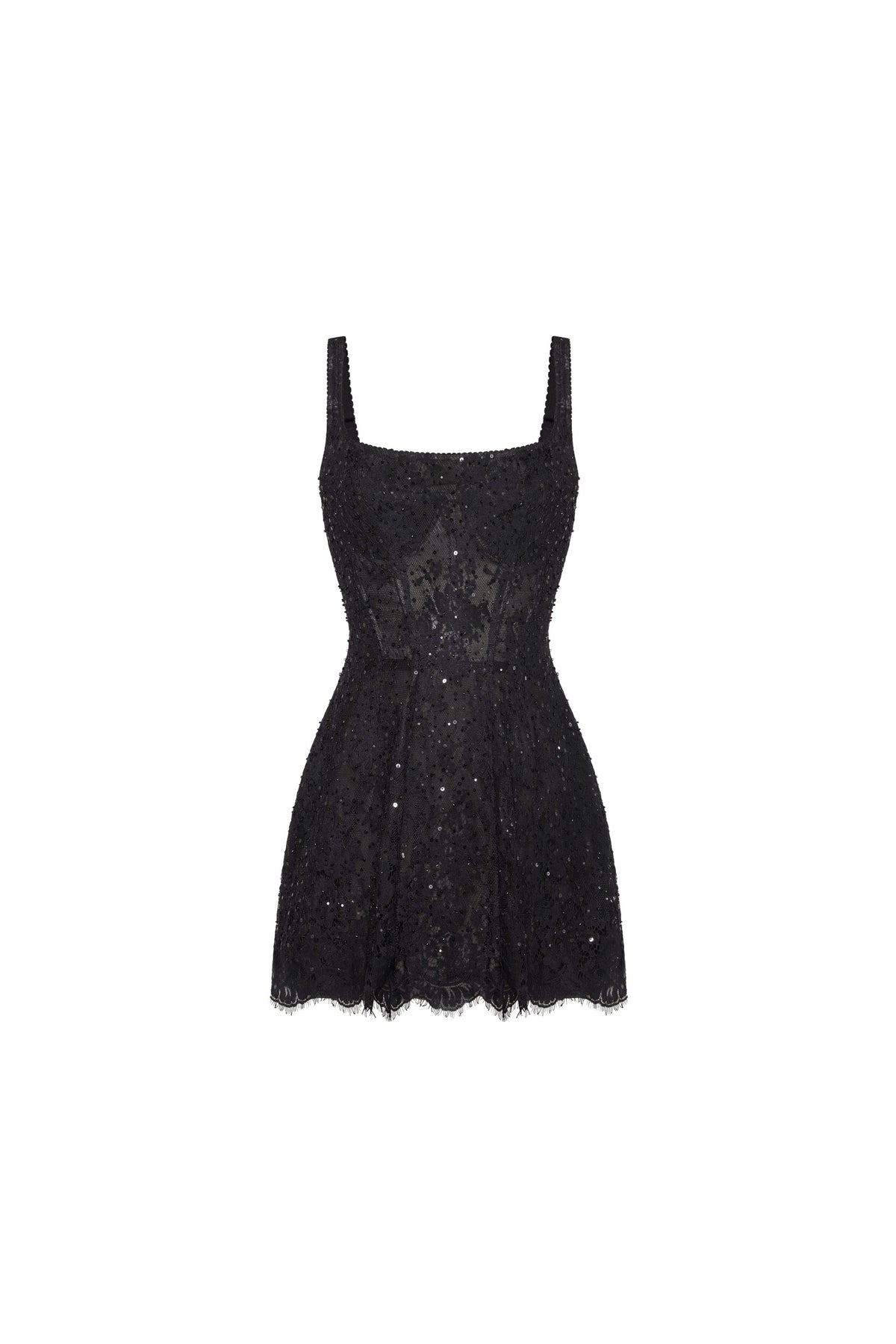 Classic black corset mini dress