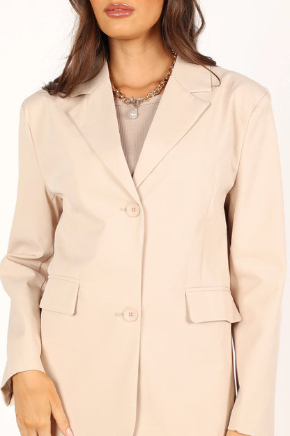 Myla Single Button Blazer Cream