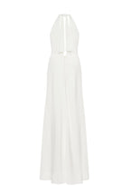 Lovely white halterneck satin maxi dress Xo Xo