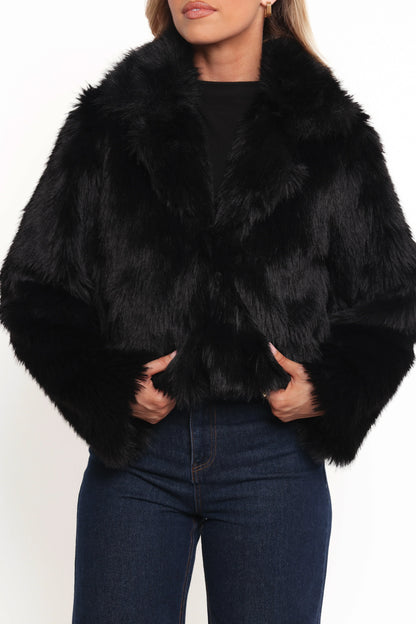 Bobbi Faux Fur Jacket Black