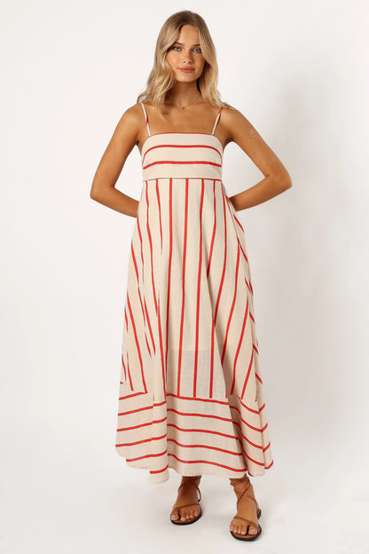 Brea Maxi Dress Cream Stripe