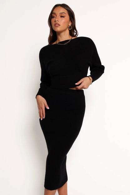 Serena Knitted Set Black
