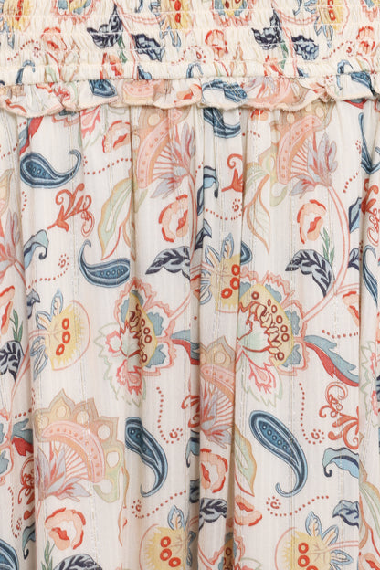 Seana Shirred Waist Maxi Skirt Paisley