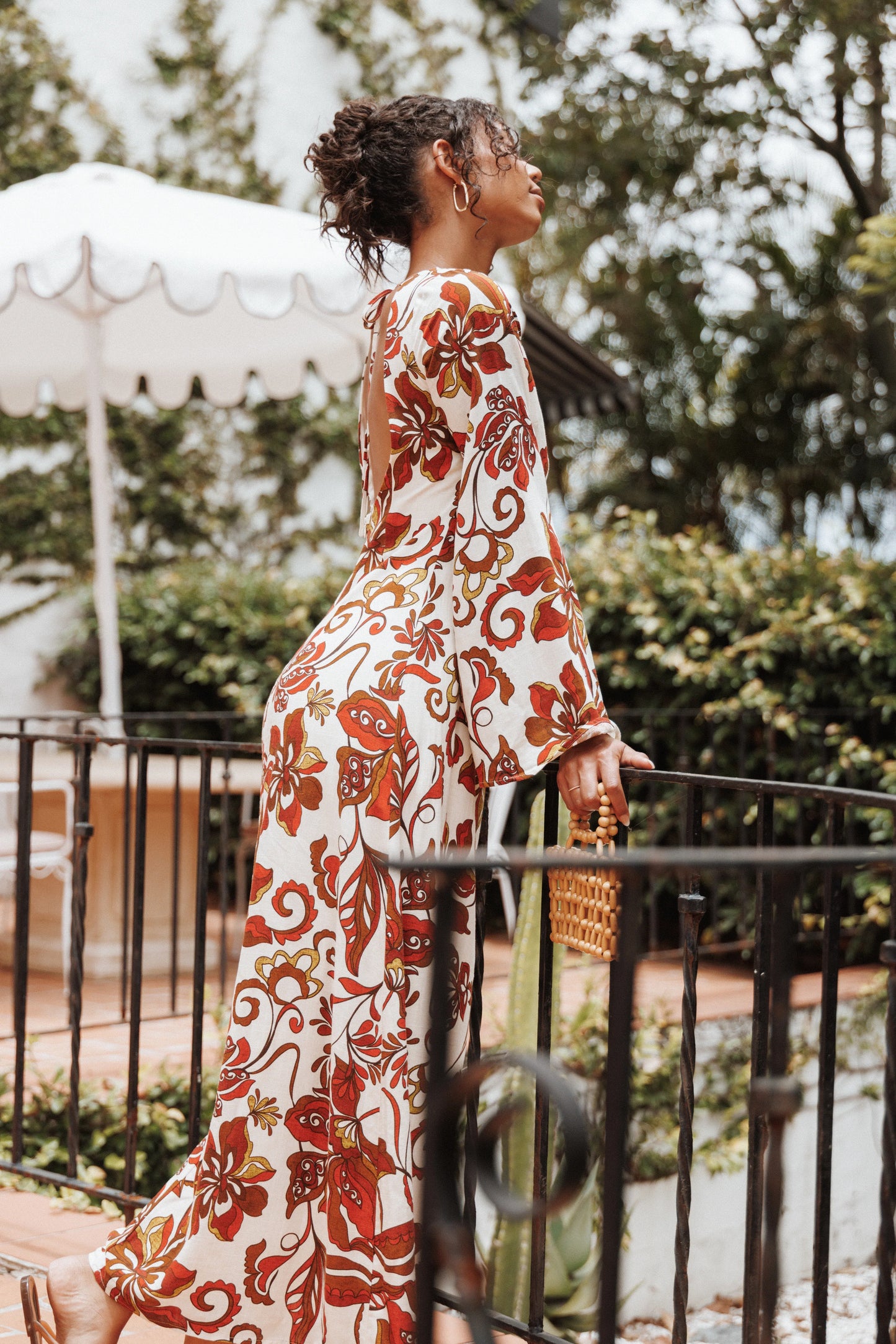 Inala Maxi Dress Brown Floral