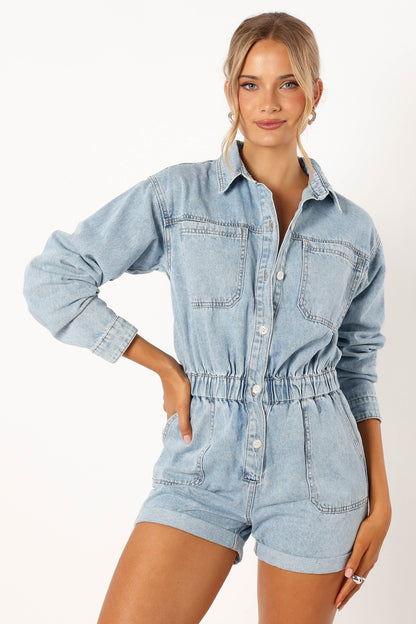 Danielle Romper Medium Denim
