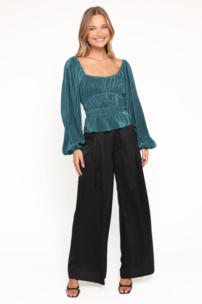 Ceppia Plisse Top Green