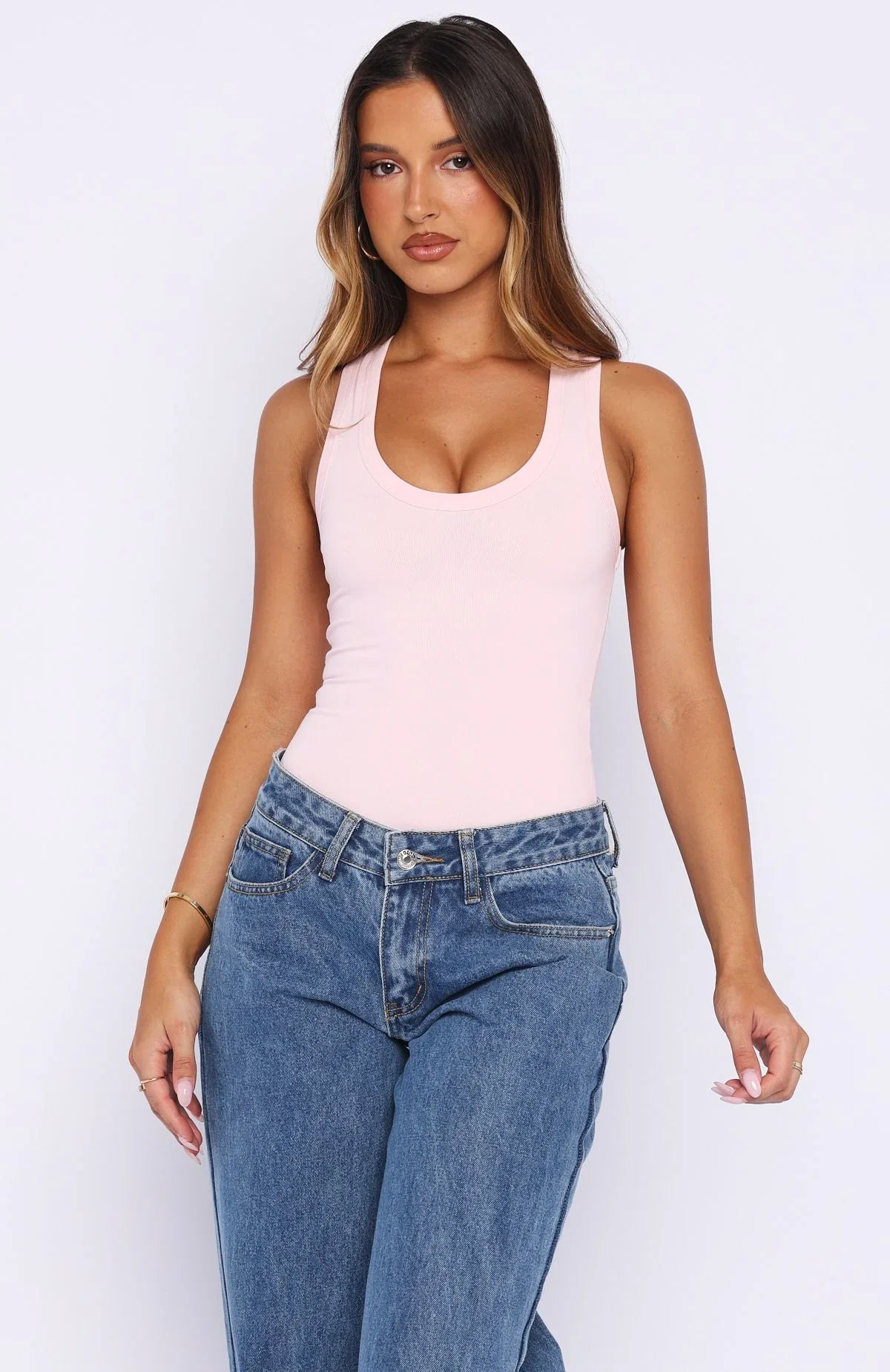 Lights Down Low Bodysuit Baby Pink